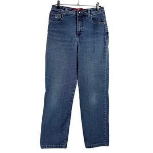 Vintage Gloria Vanderbilt Petite Womens Jeans Blue Denim Straight‎ Leg Size 8